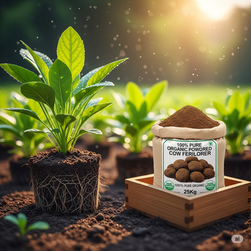 Growliy Pure Cow Compost ( 5KG ) – 100% Organic Powdered Cow Dung Fertilizer